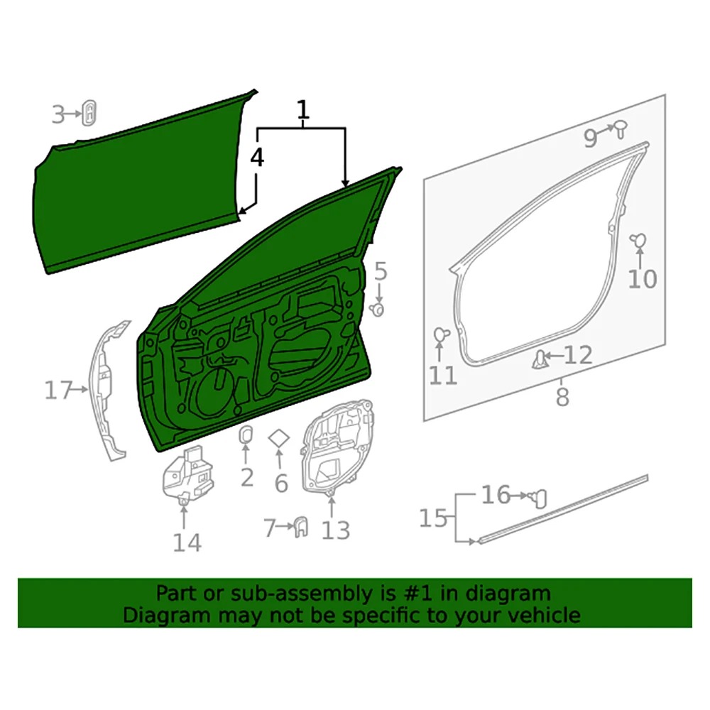 Great Quality Replaced Steel Car Front Doors for  ES250 ES350 ES300h 2019-2023 67002-06360 67001-06360